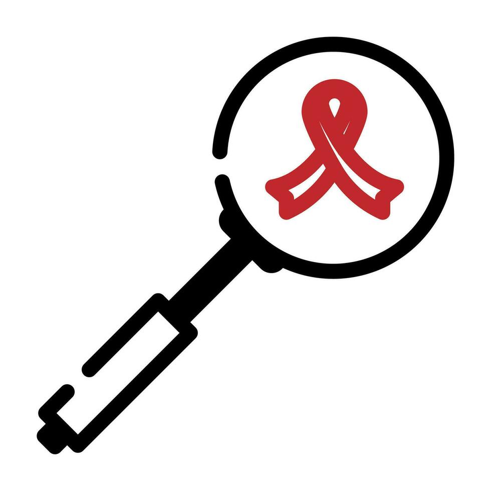 red ribbon symbol Health and medical concept. World AIDS Day, icons vector