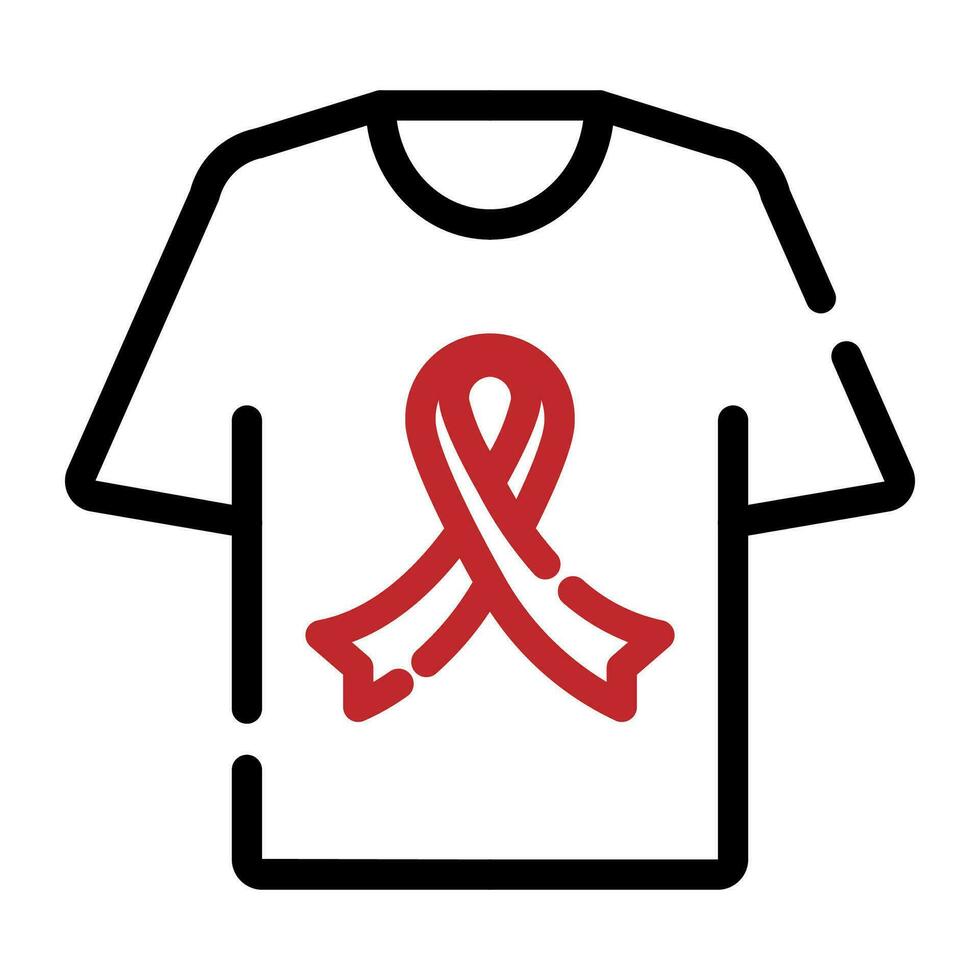 red ribbon symbol Health and medical concept. World AIDS Day, icons vector