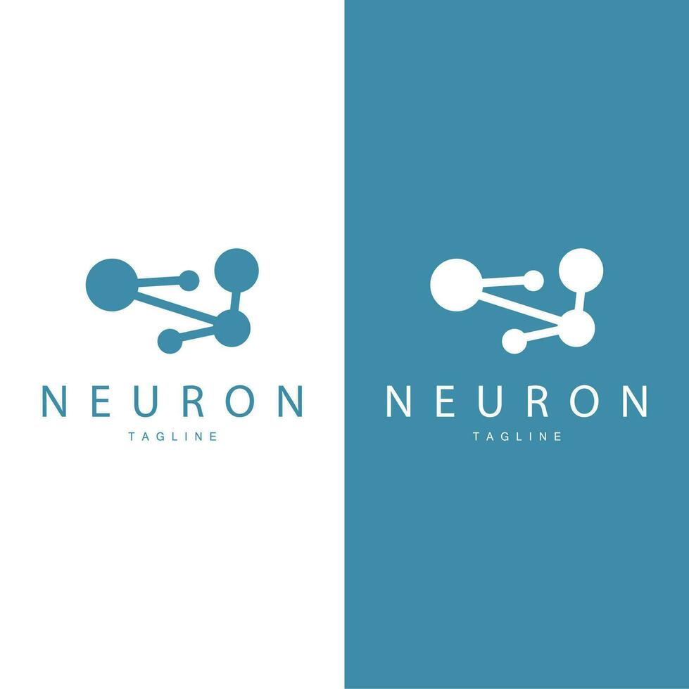 neurona logo, cel adn red vector, y partícula tecnología, sencillo ilustración modelo diseño vector