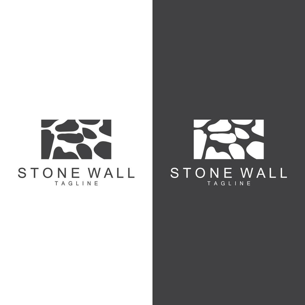 Stone Vector Logo, Stone Design Balance Milestone Vector Templet Symbol Illustration