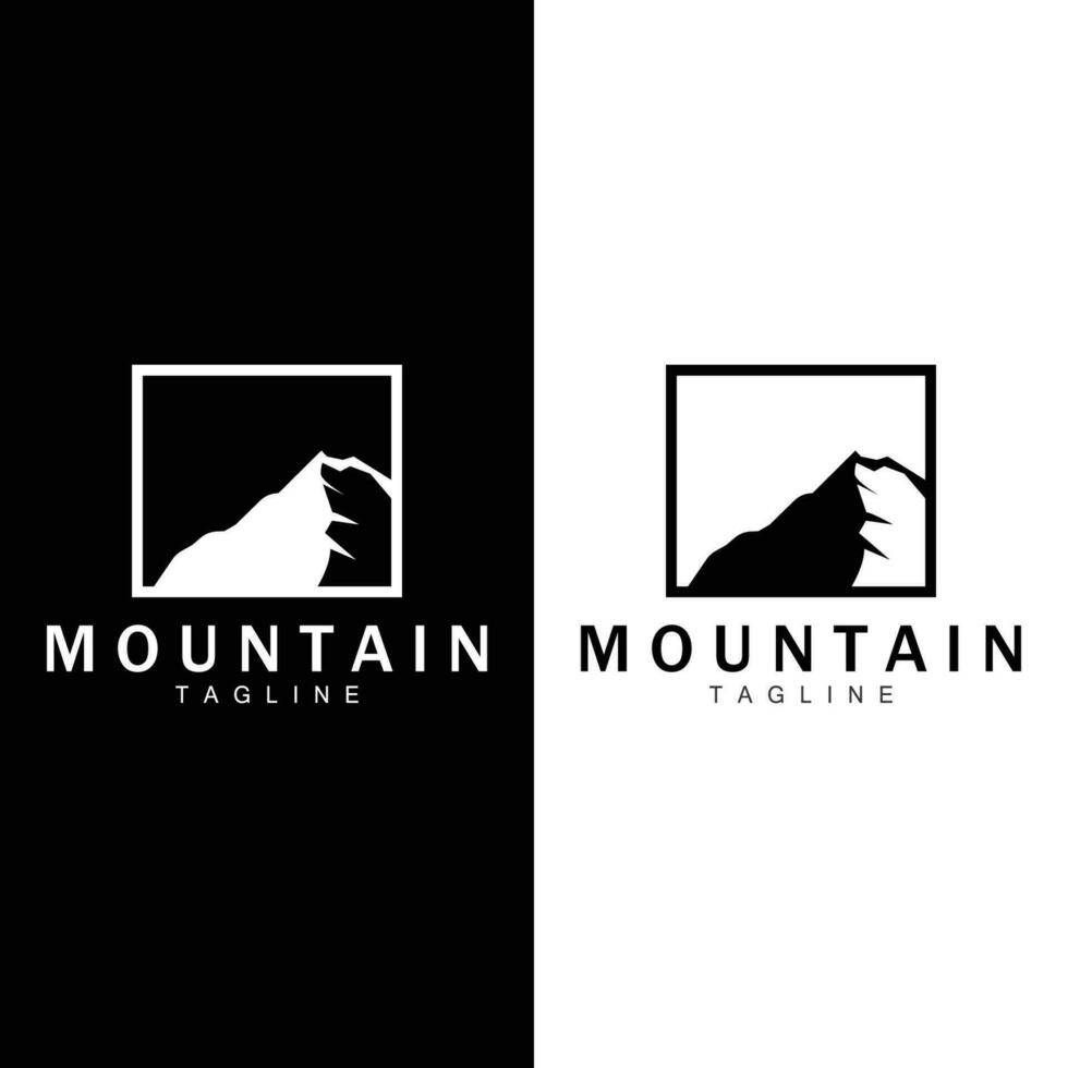 Mountain Logo Simple Illustration Silhouette Template Vector Design