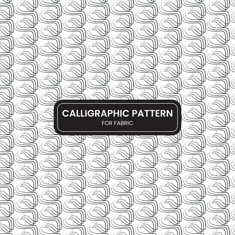 Calligraphic pattern template vector