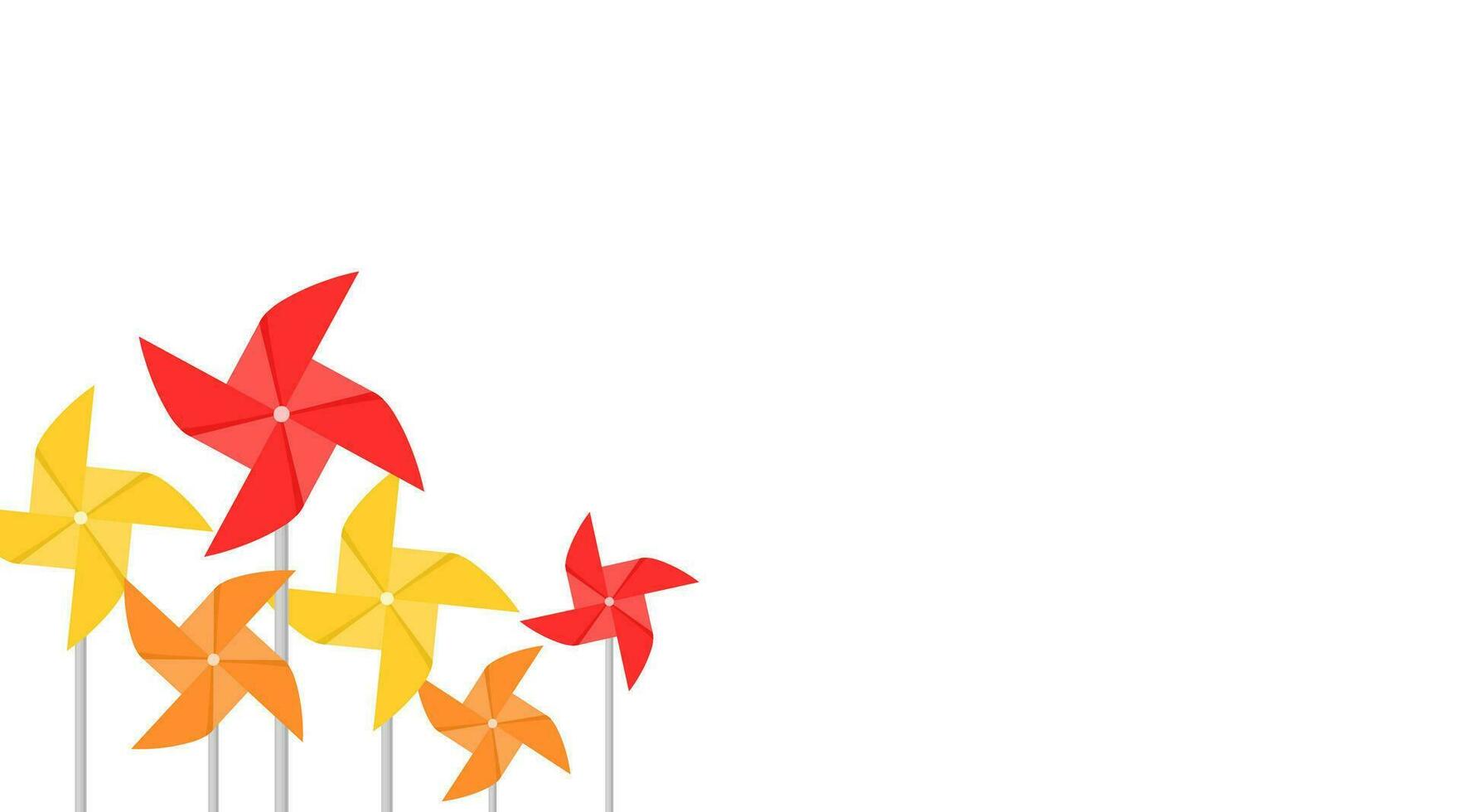 Colorful Paper Windmill with White Background vector