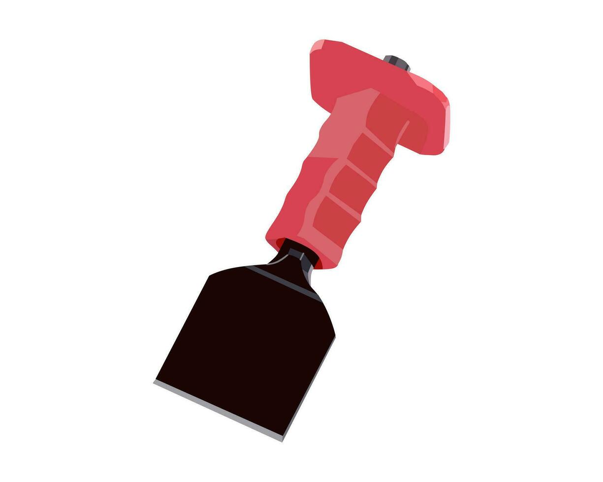 Vector Illustration Steel Masonry Chisel isolated on white background. Carpentry hand tools