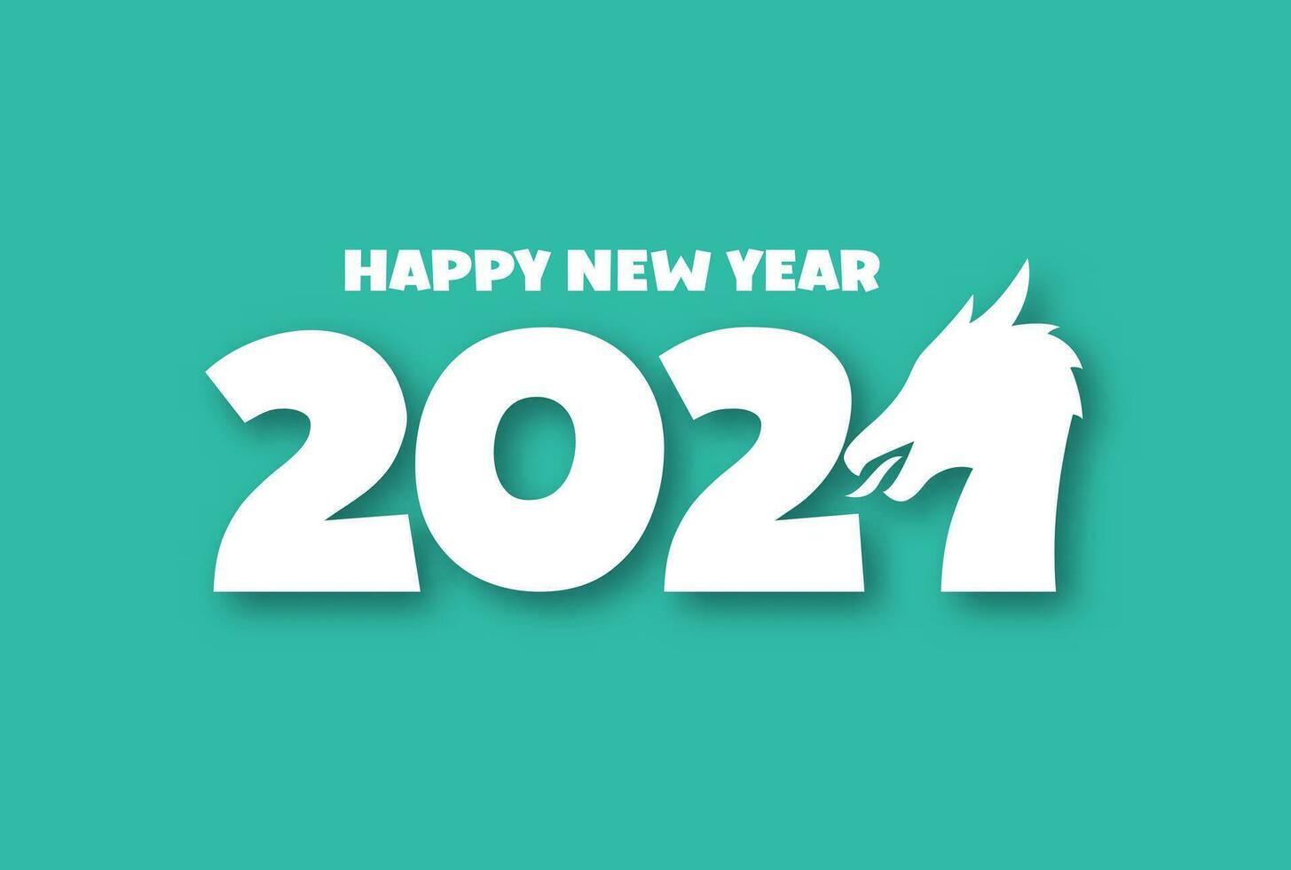 2024 New year with dragon typography vector