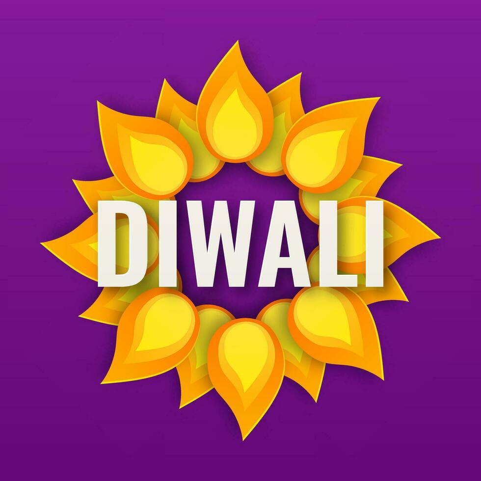 Happy Diwali Hindu festival design vector