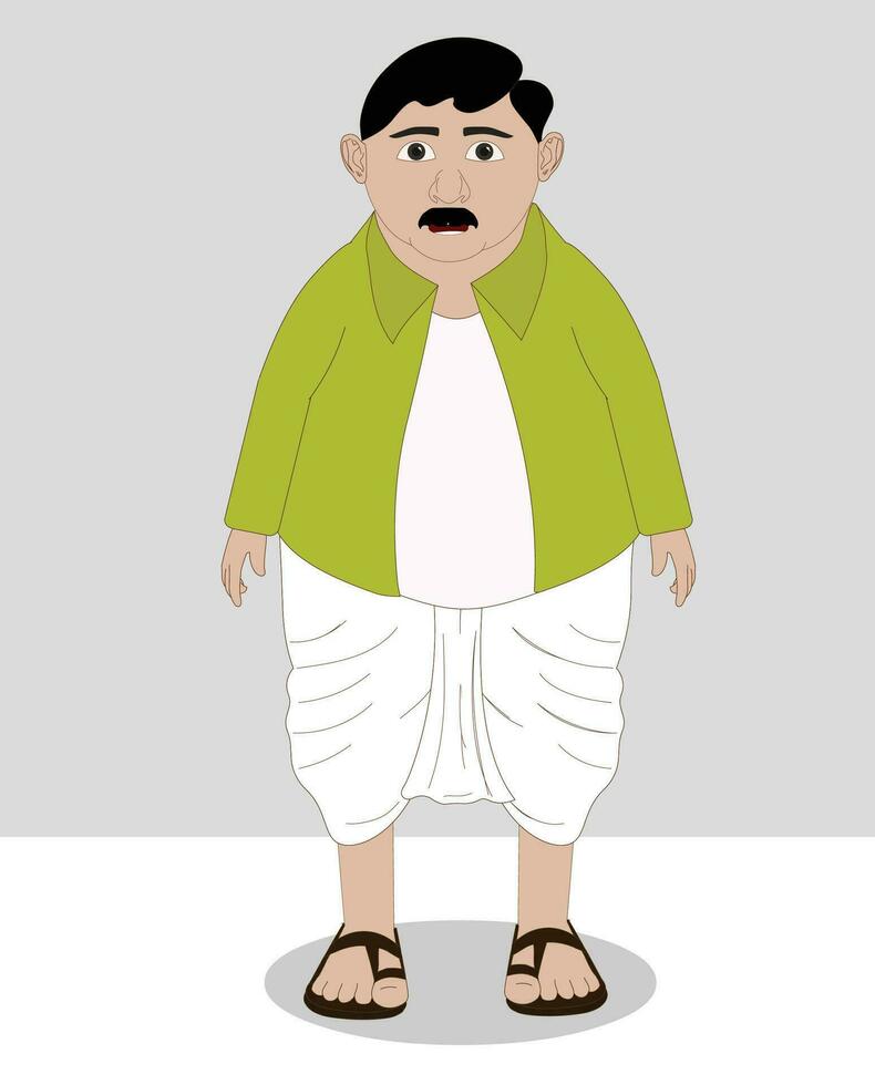 Fat man front view cartoon character design 29566708 Vector Art at Vecteezy