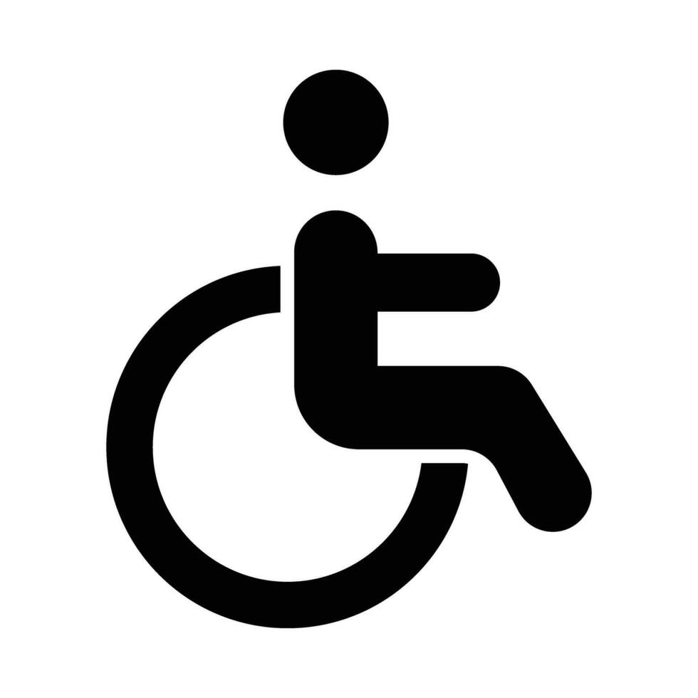 Disabled Vector Glyph Icon For Personal And Commercial Use.