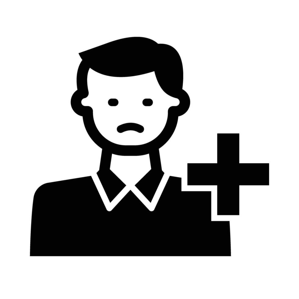 Patient Vector Glyph Icon For Personal And Commercial Use.