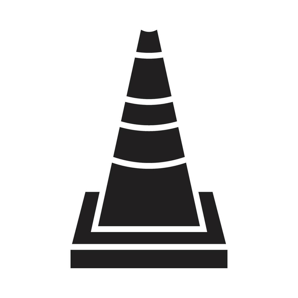 Traffic Cone Vector Glyph Icon For Personal And Commercial Use.
