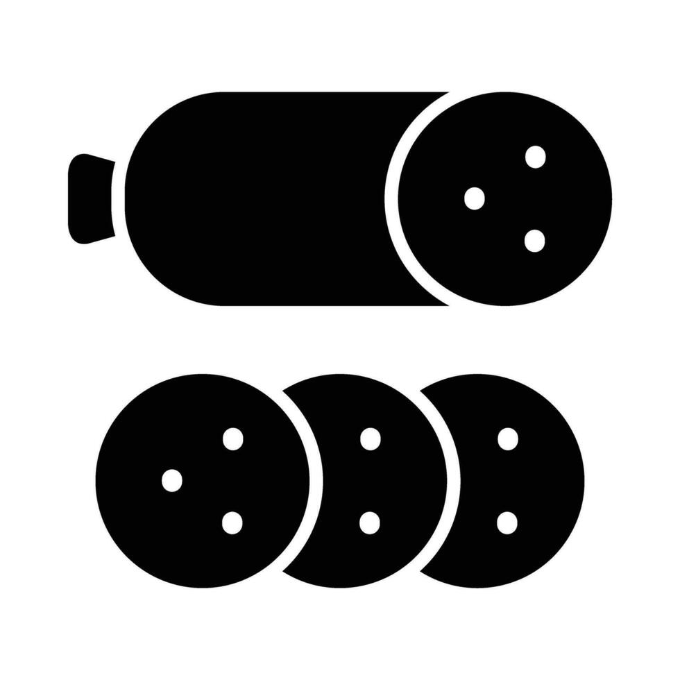 Pepperoni Vector Glyph Icon For Personal And Commercial Use.