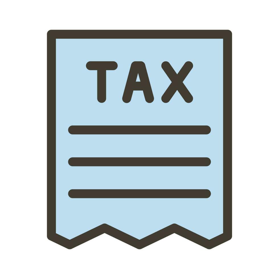 Tax Vector Thick Line Filled Colors Icon For Personal And Commercial Use.