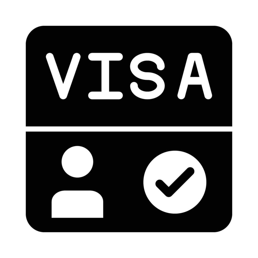 visa vector glifo icono para personal y comercial usar.