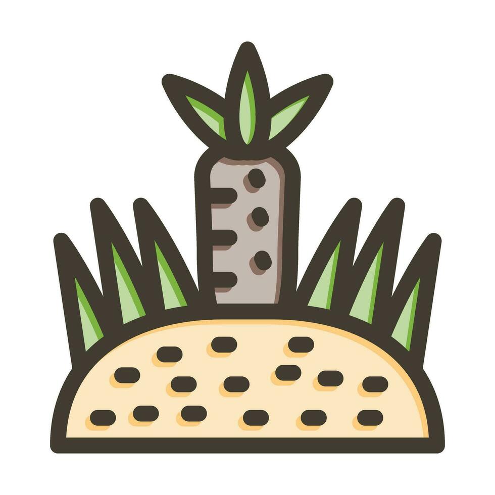 Yucca Vector Thick Line Filled Colors Icon For Personal And Commercial Use.