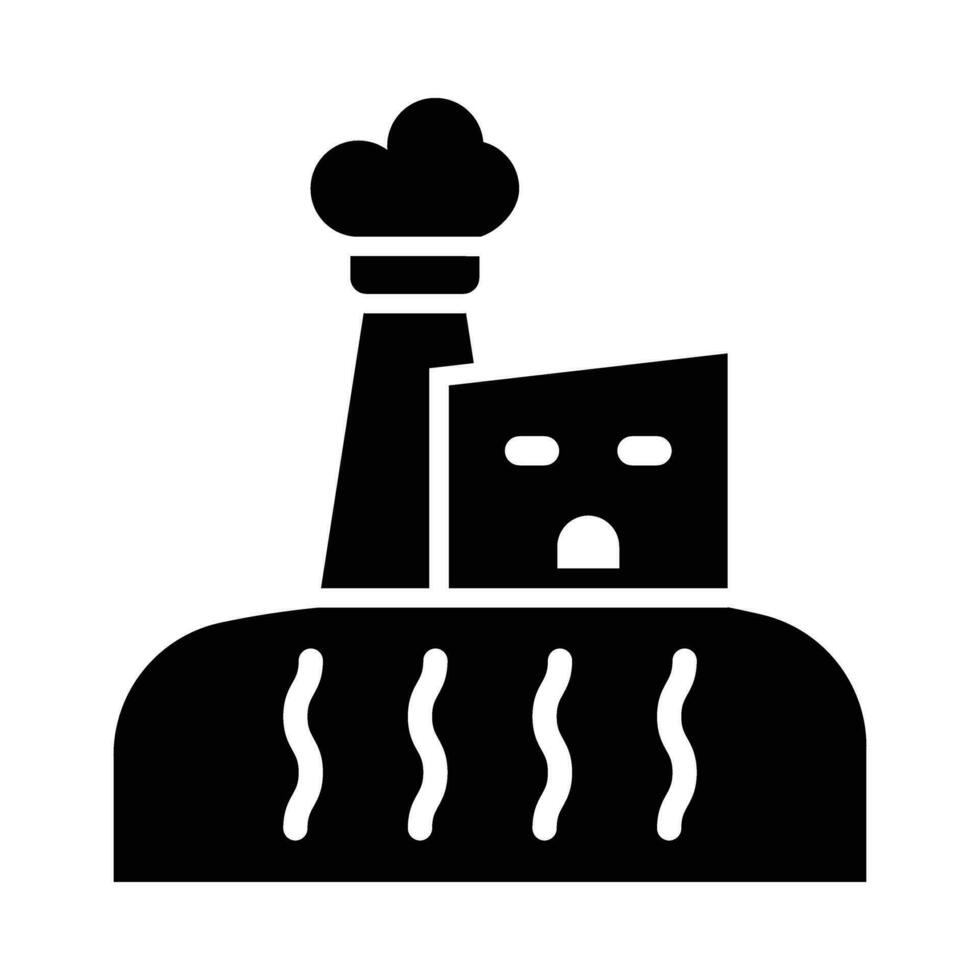 Geothermal Energy Vector Glyph Icon For Personal And Commercial Use.