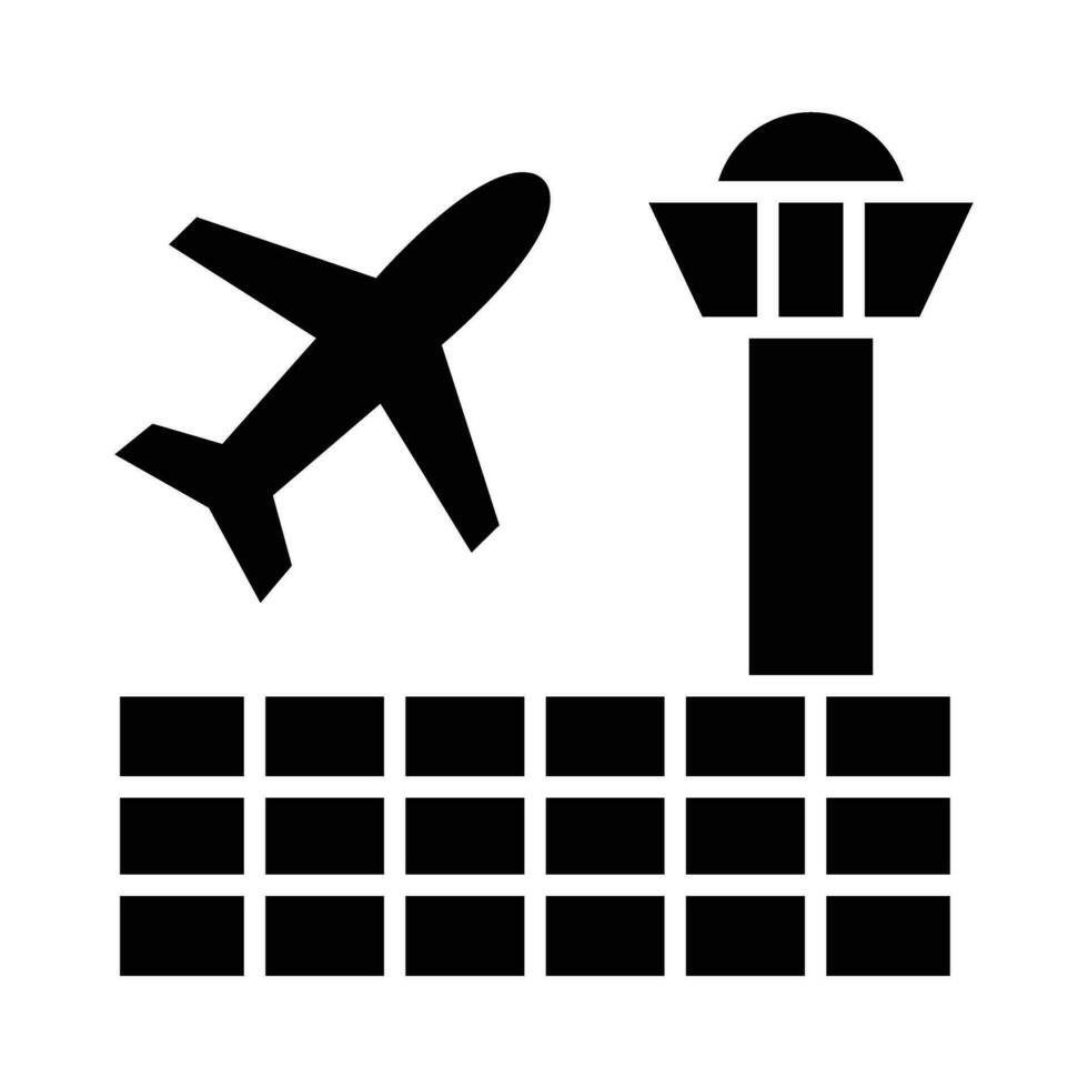 aeropuerto vector glifo icono para personal y comercial usar.