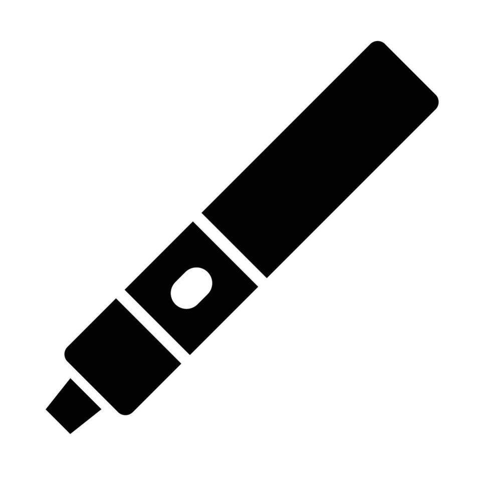 Electronic Cigarette Vector Glyph Icon For Personal And Commercial Use.