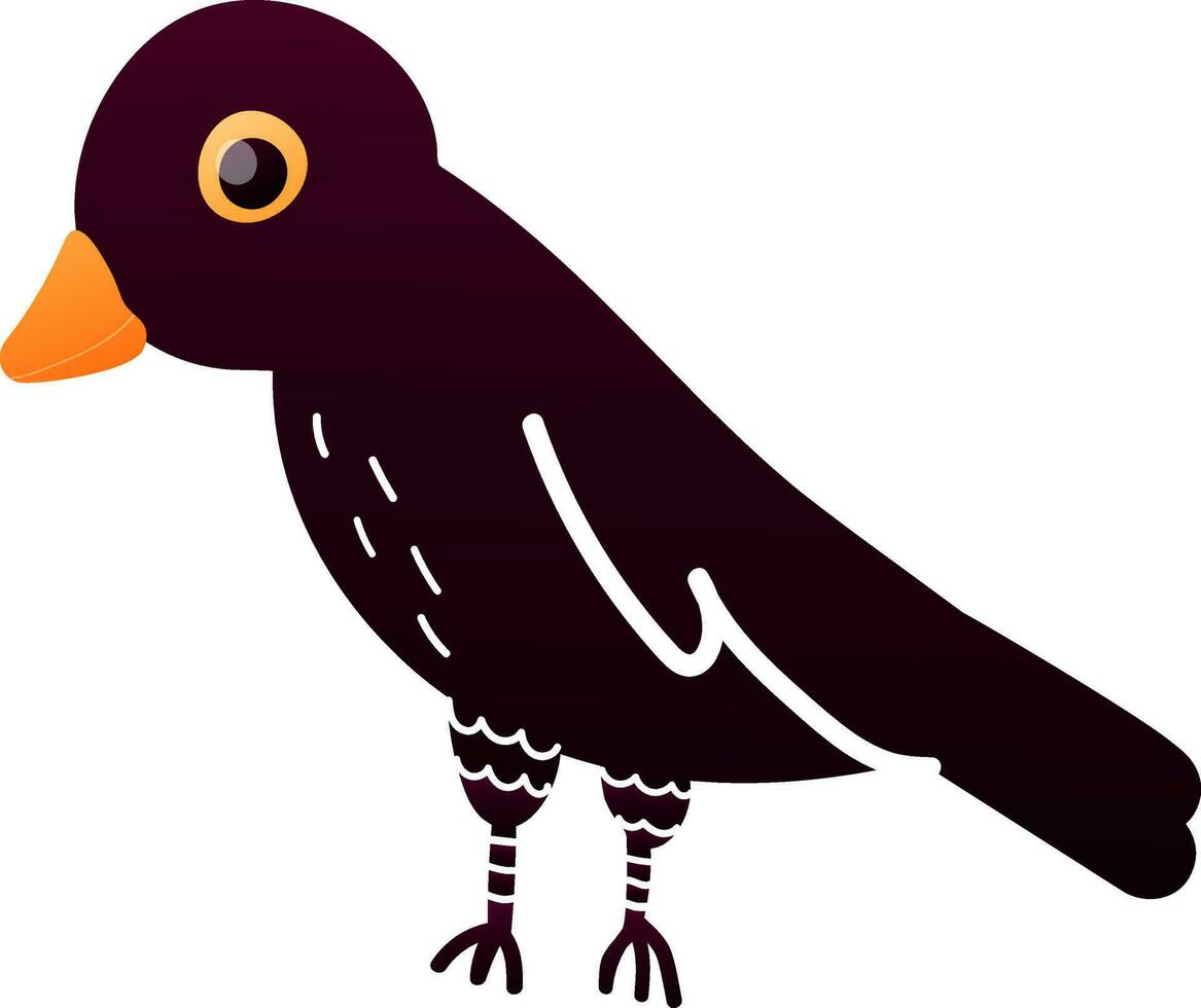 Gradient Crow Illustration vector