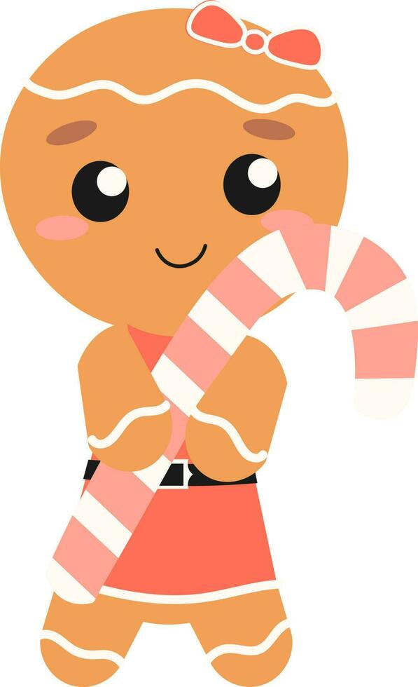 Gingerbread Cookie Character vector