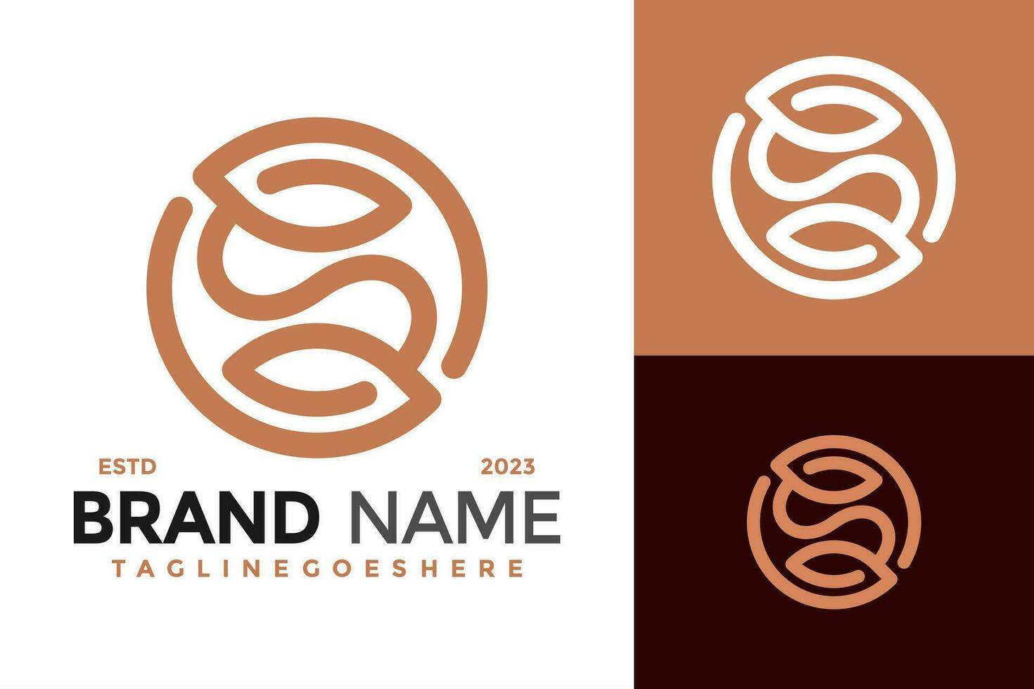 letra s naturaleza hoja cosmético logo diseño vector símbolo icono ilustración