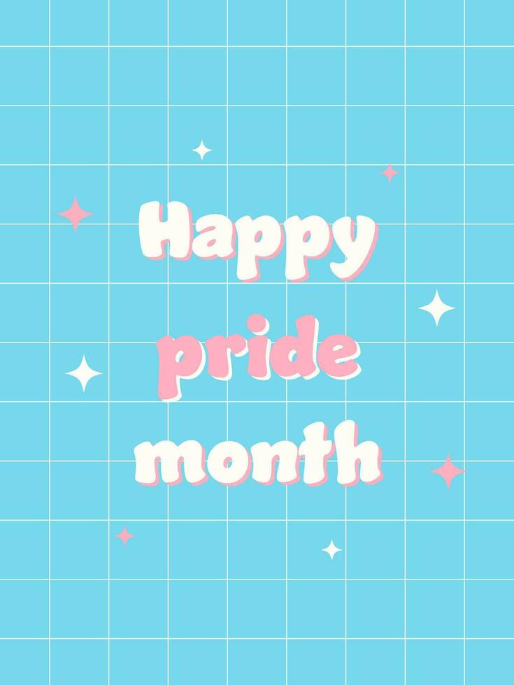 Happy Pride Month greeting card, poster. vector