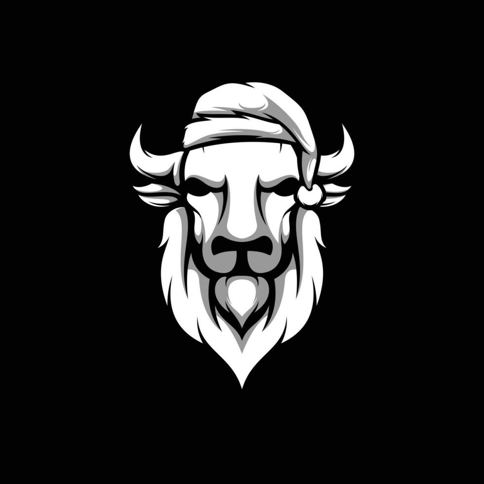 Buffalo Christmas Black and White vector