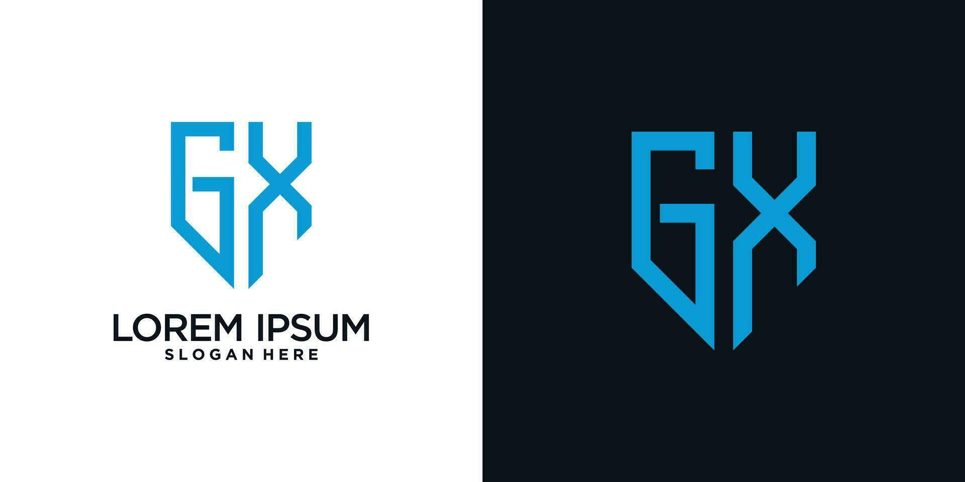 Monogram logo design initial letter g combined with shield element and creative concept vector