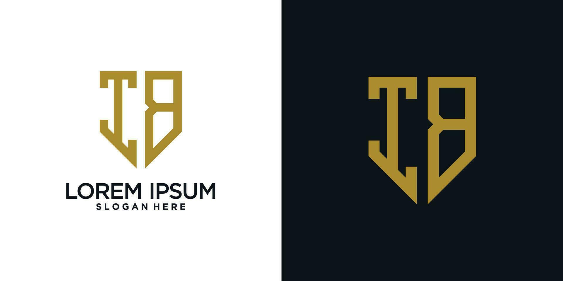 Monogram logo design initial letter i combined with shield element and creative concept vector