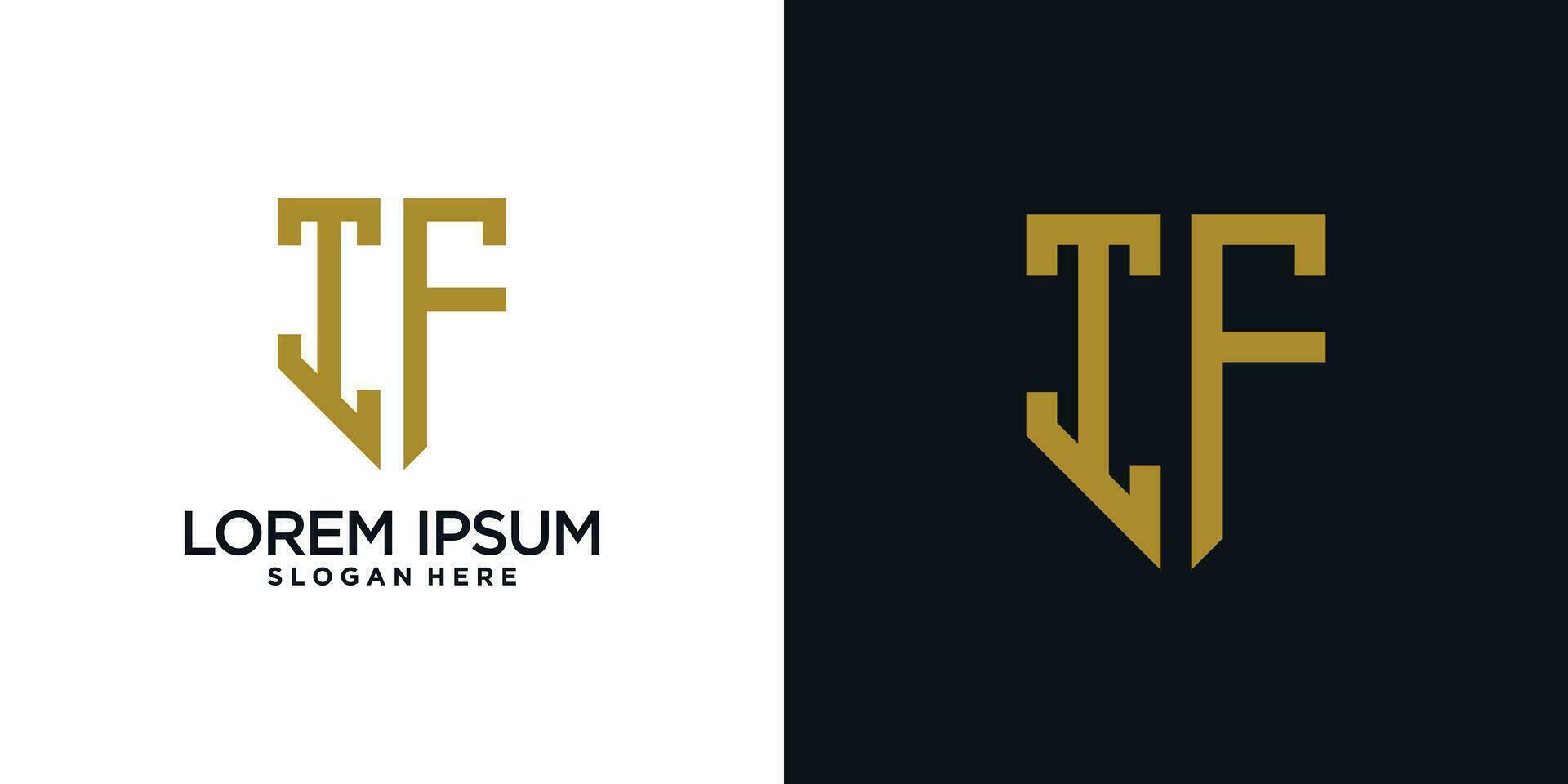 Monogram logo design initial letter i combined with shield element and creative concept vector