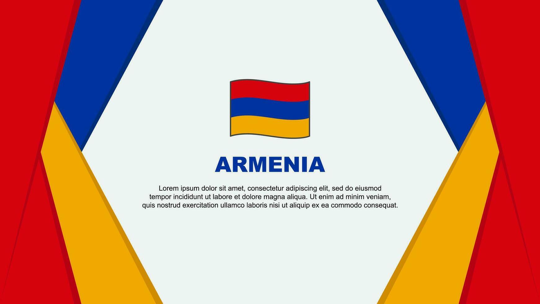 Armenia Flag Abstract Background Design Template. Armenia Independence Day Banner Cartoon Vector Illustration. Armenia Background