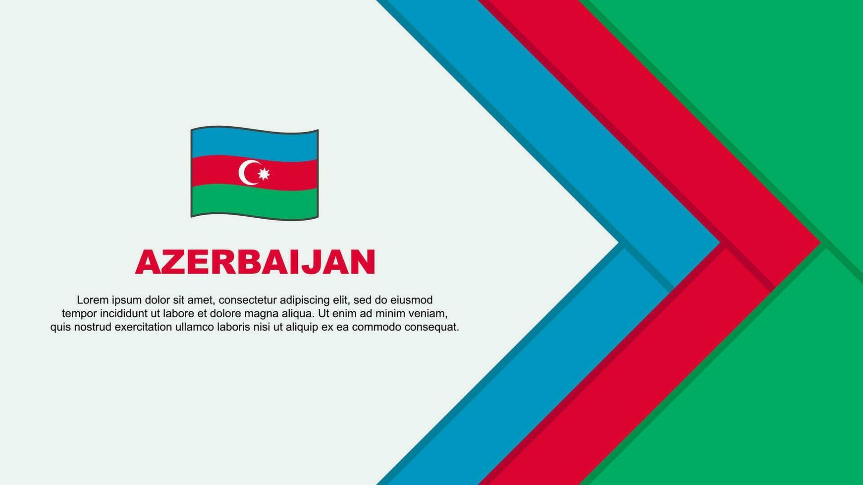 Azerbaijan Flag Abstract Background Design Template. Azerbaijan Independence Day Banner Cartoon Vector Illustration. Azerbaijan Cartoon