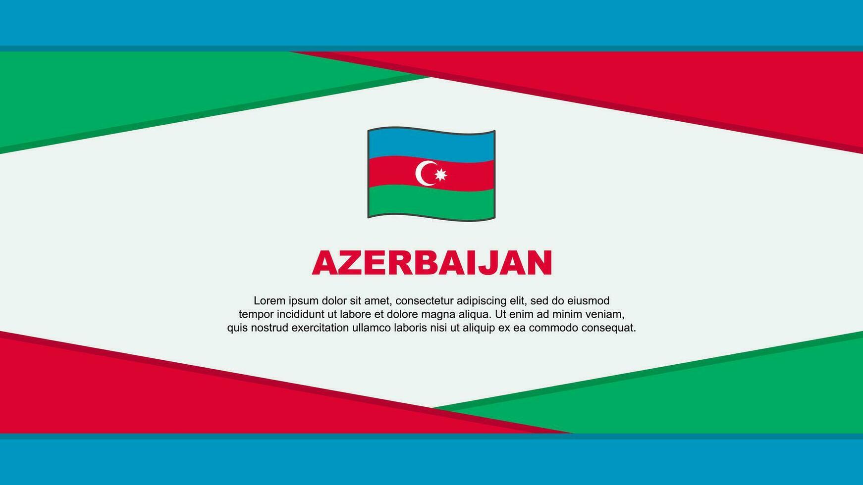 Azerbaijan Flag Abstract Background Design Template. Azerbaijan Independence Day Banner Cartoon Vector Illustration. Azerbaijan Vector