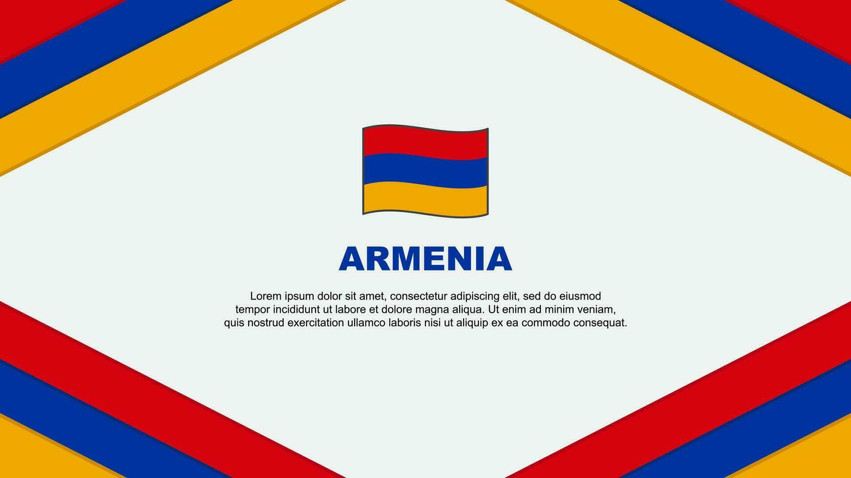 Armenia Flag Abstract Background Design Template. Armenia Independence Day Banner Cartoon Vector Illustration. Armenia Template