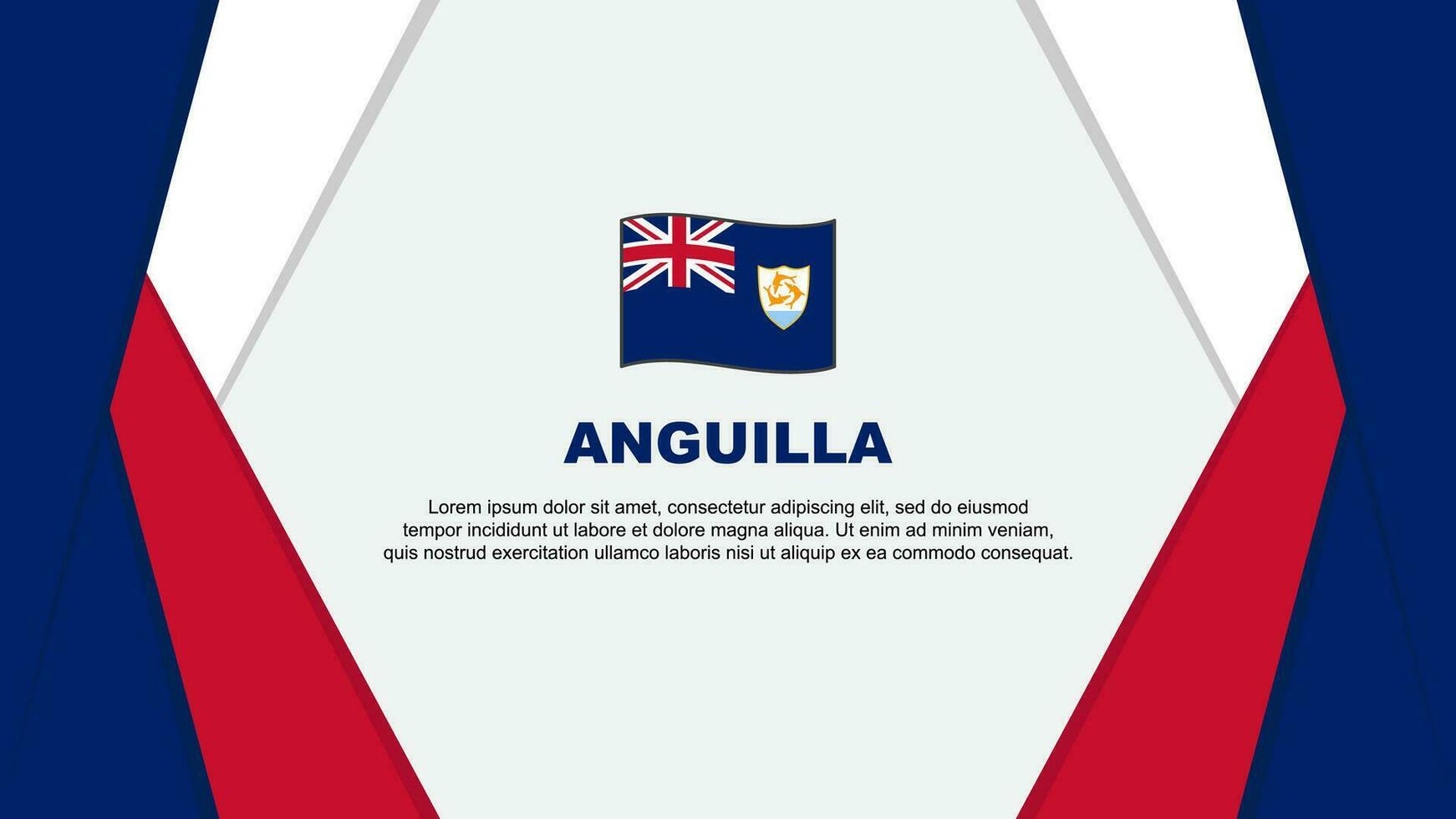 Anguilla Flag Abstract Background Design Template. Anguilla Independence Day Banner Cartoon Vector Illustration. Anguilla Background