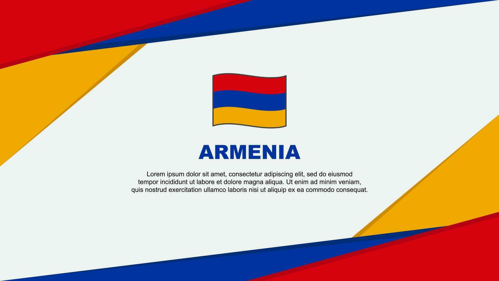 Armenia Flag Abstract Background Design Template. Armenia Independence Day Banner Cartoon Vector Illustration. Armenia