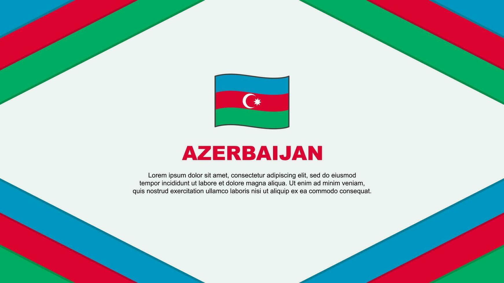 Azerbaijan Flag Abstract Background Design Template. Azerbaijan Independence Day Banner Cartoon Vector Illustration. Azerbaijan Template