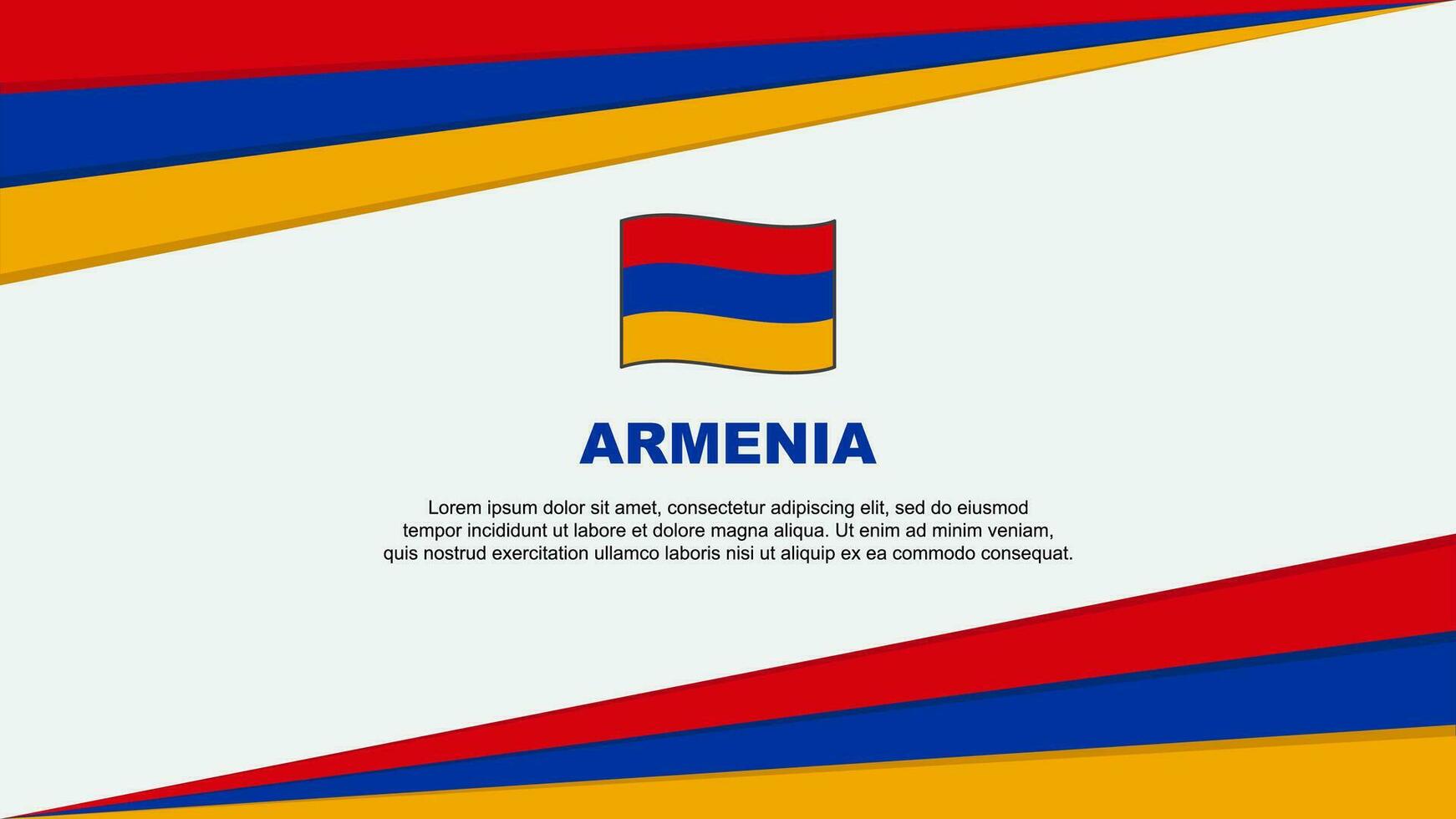 Armenia Flag Abstract Background Design Template. Armenia Independence Day Banner Cartoon Vector Illustration. Armenia Design