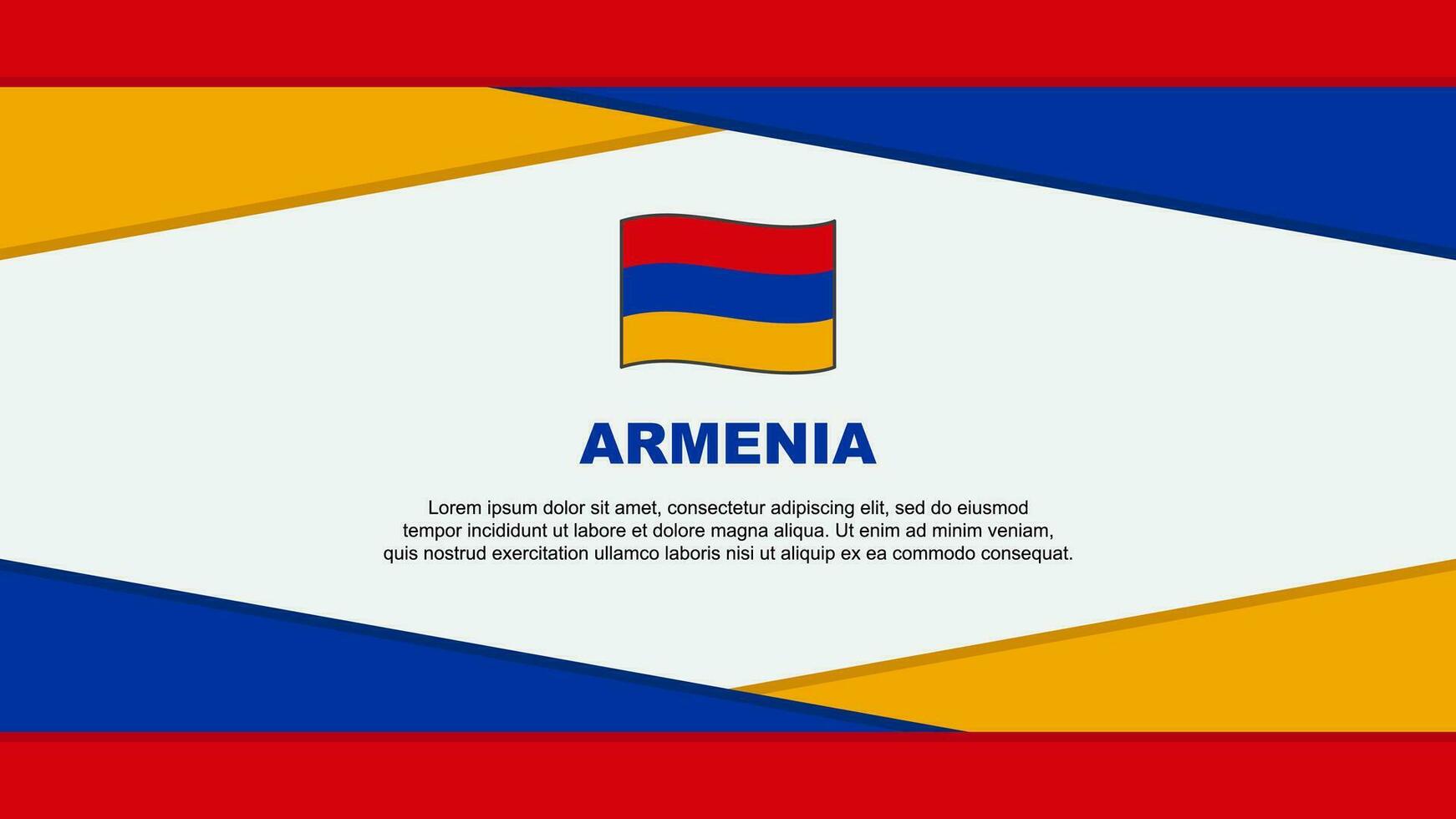 Armenia Flag Abstract Background Design Template. Armenia Independence Day Banner Cartoon Vector Illustration. Armenia Vector