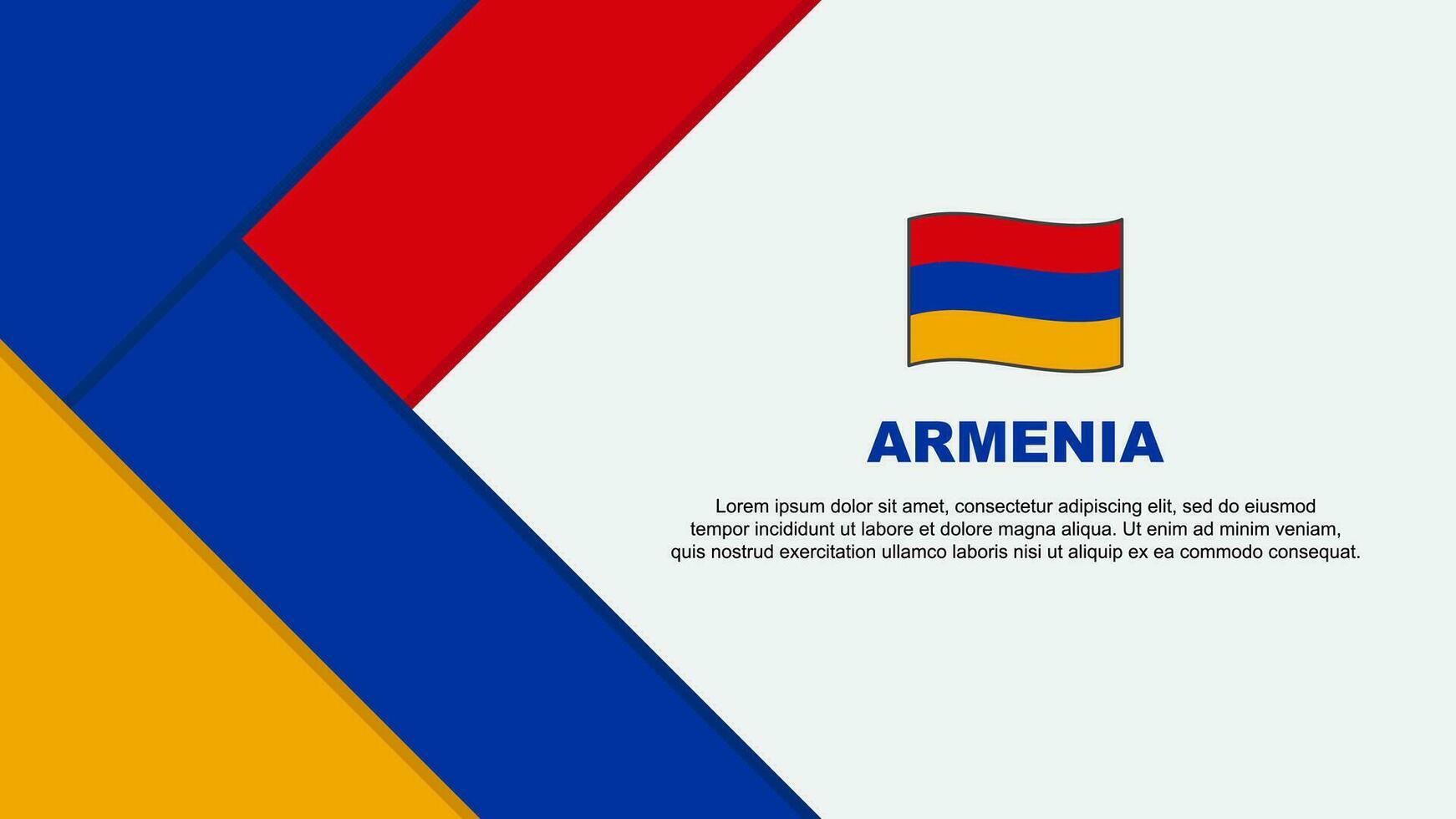 Armenia Flag Abstract Background Design Template. Armenia Independence Day Banner Cartoon Vector Illustration. Armenia Illustration