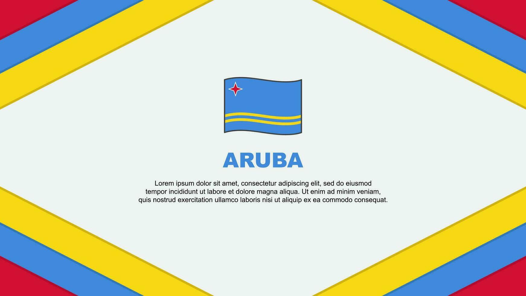 aruba bandera resumen antecedentes diseño modelo. aruba independencia día bandera dibujos animados vector ilustración. aruba modelo