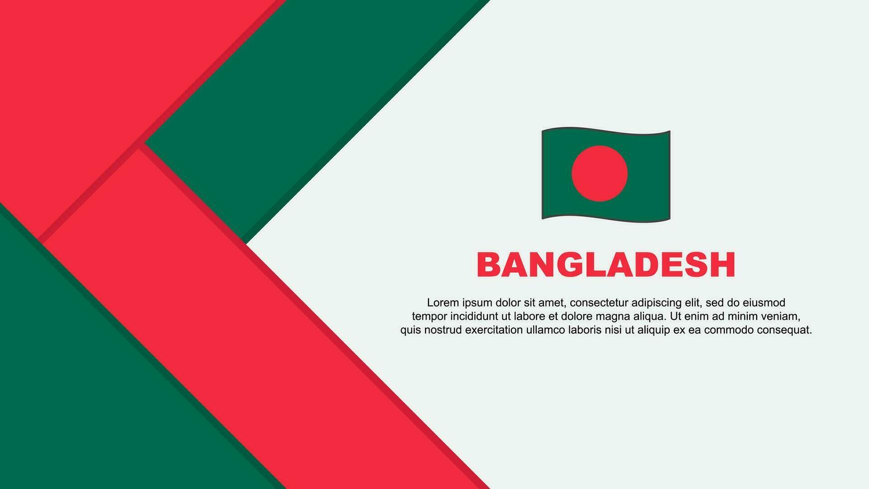 Bangladesh Flag Abstract Background Design Template. Bangladesh Independence Day Banner Cartoon Vector Illustration. Bangladesh Illustration