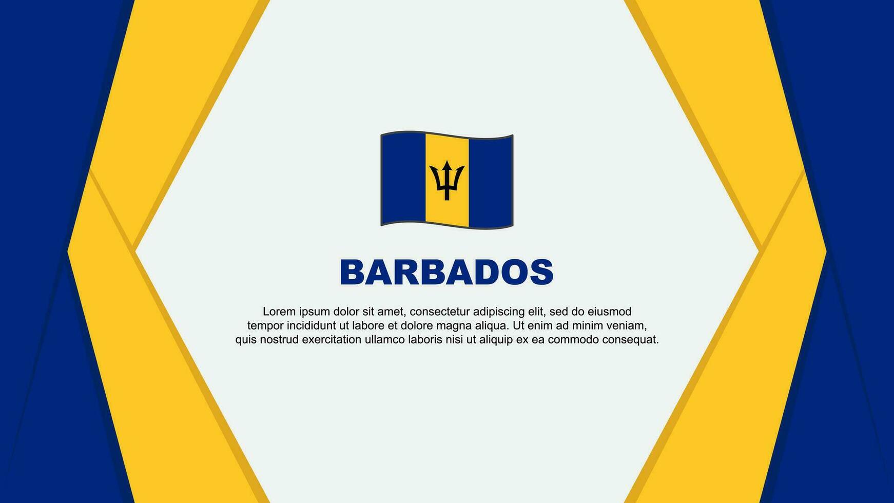 Barbados Flag Abstract Background Design Template. Barbados Independence Day Banner Cartoon Vector Illustration. Barbados Background