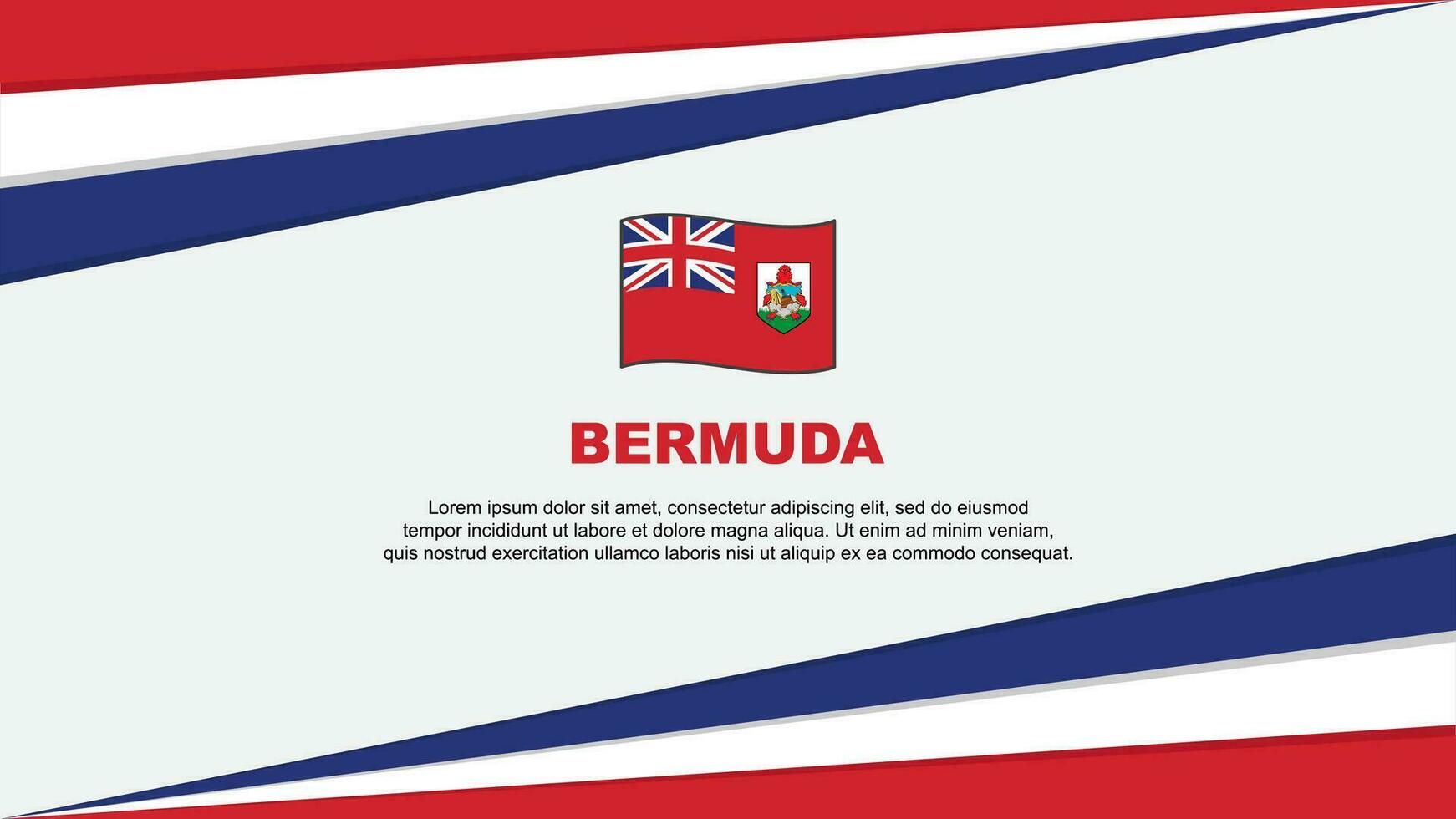Bermuda Flag Abstract Background Design Template. Bermuda Independence Day Banner Cartoon Vector Illustration. Bermuda Design
