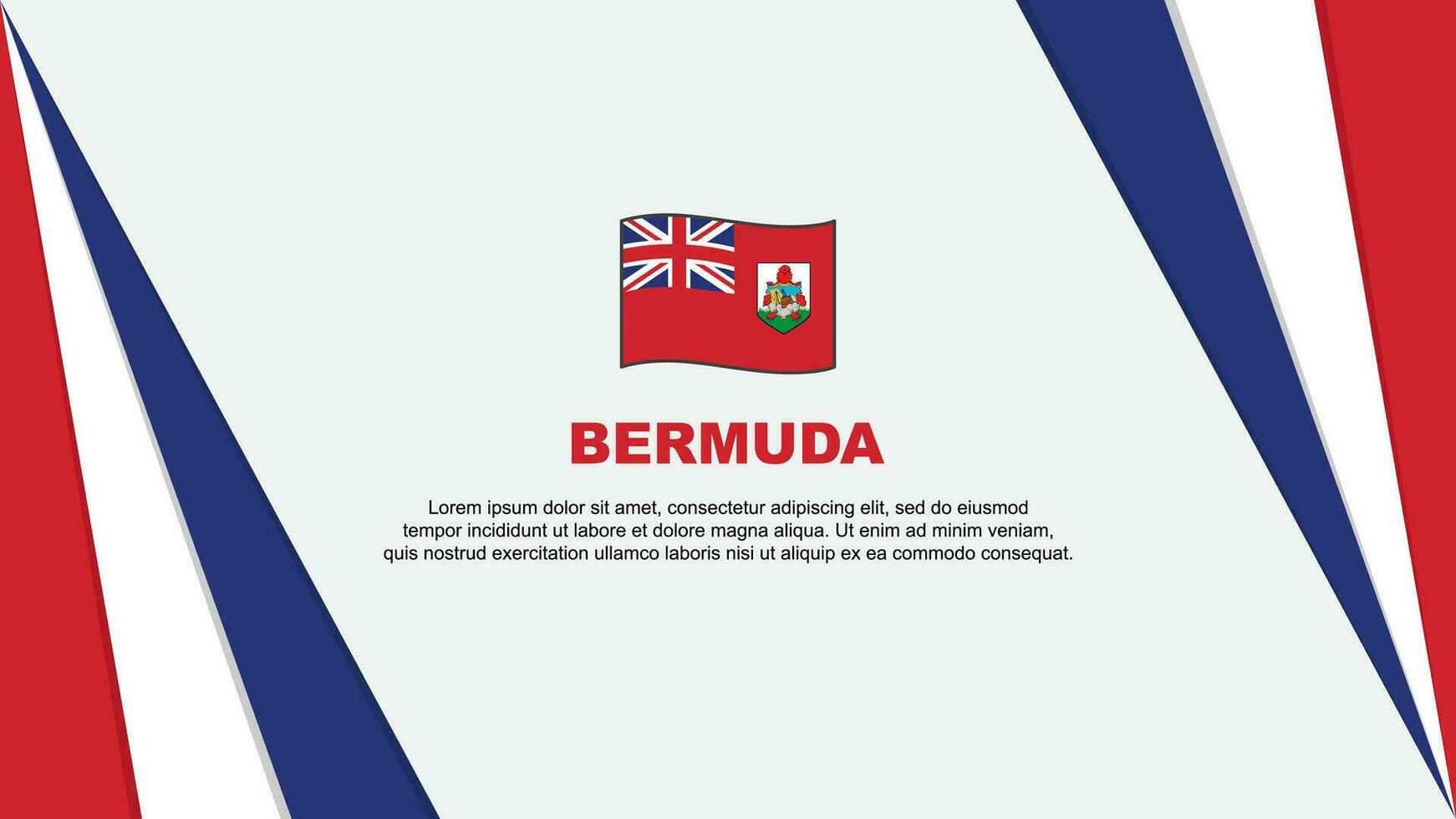 Bermuda Flag Abstract Background Design Template. Bermuda Independence Day Banner Cartoon Vector Illustration. Bermuda Flag