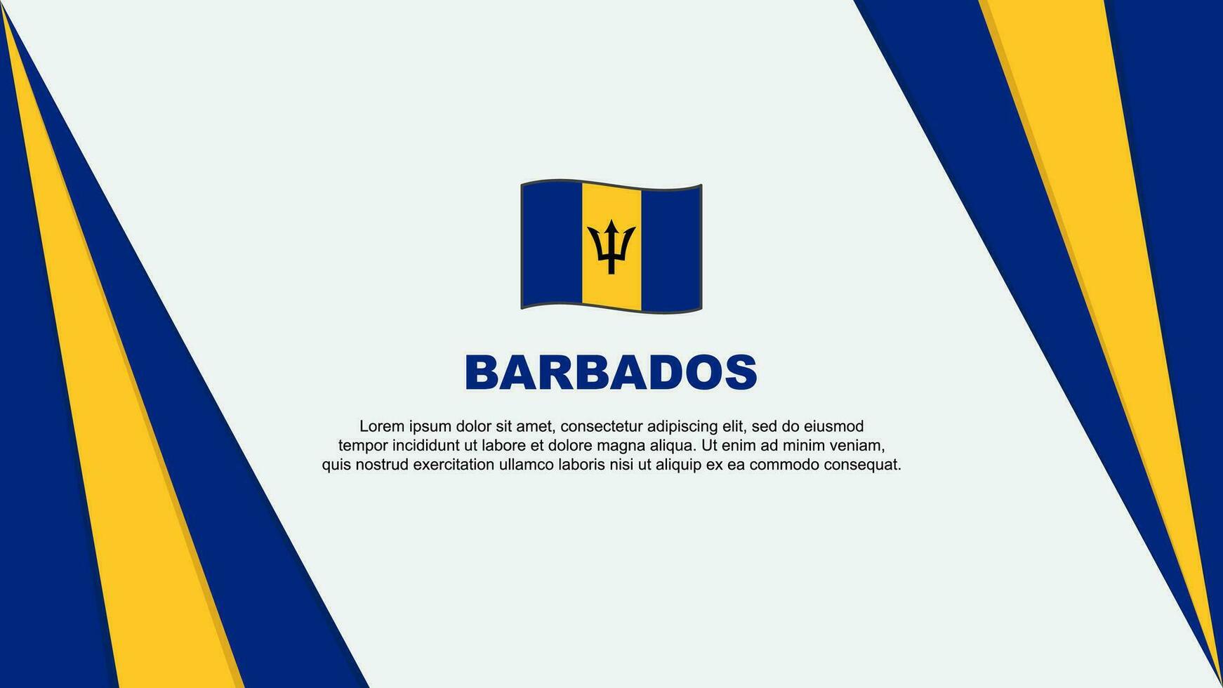Barbados Flag Abstract Background Design Template. Barbados Independence Day Banner Cartoon Vector Illustration. Barbados Flag