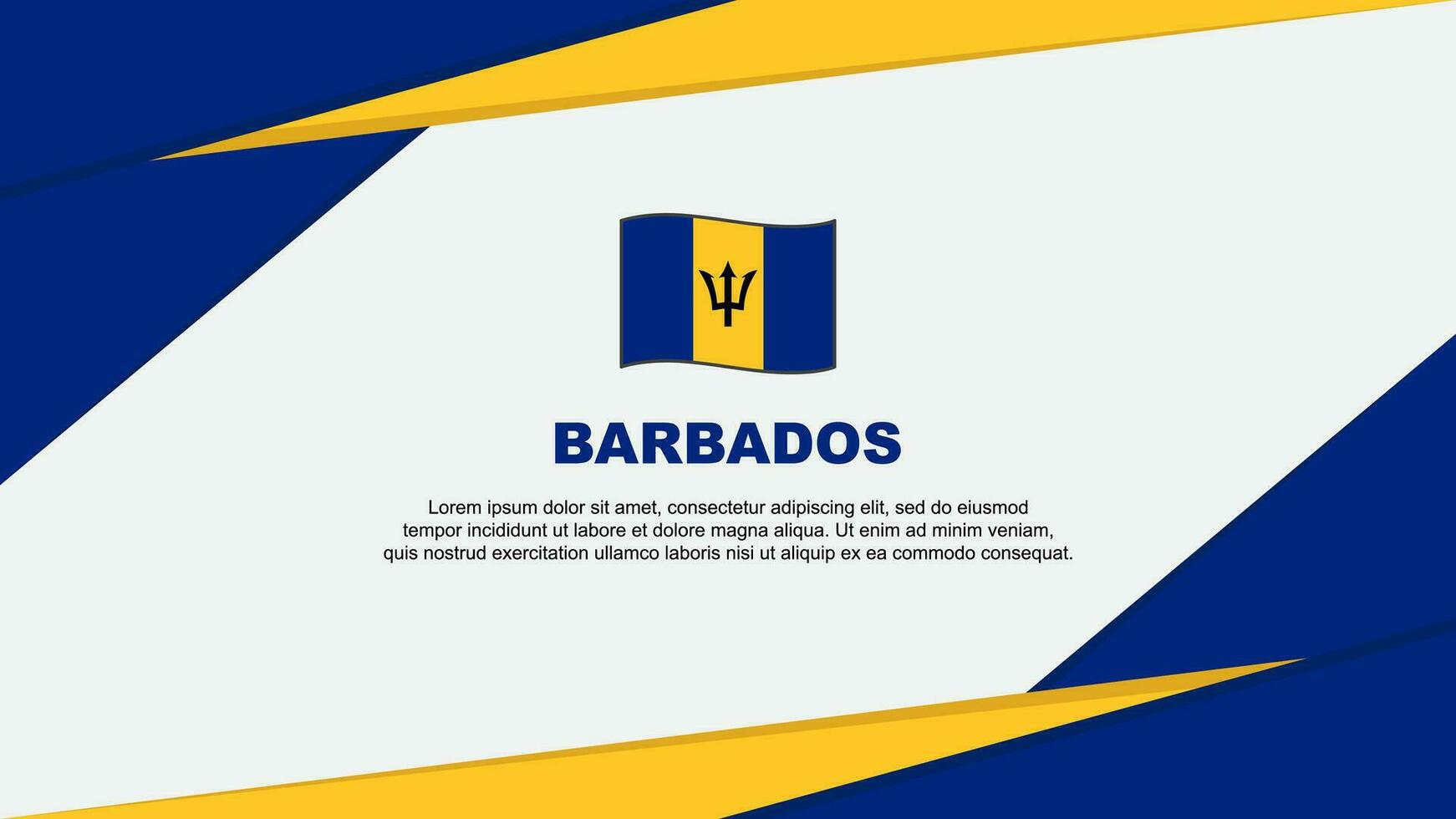 Barbados Flag Abstract Background Design Template. Barbados Independence Day Banner Cartoon Vector Illustration. Barbados