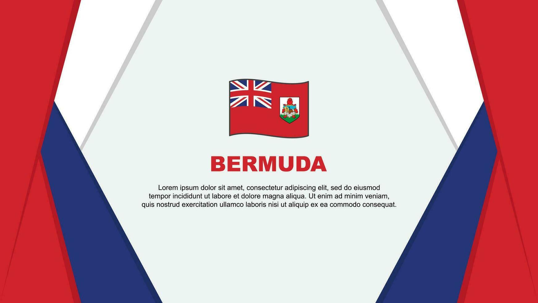 Bermuda Flag Abstract Background Design Template. Bermuda Independence Day Banner Cartoon Vector Illustration. Bermuda Background