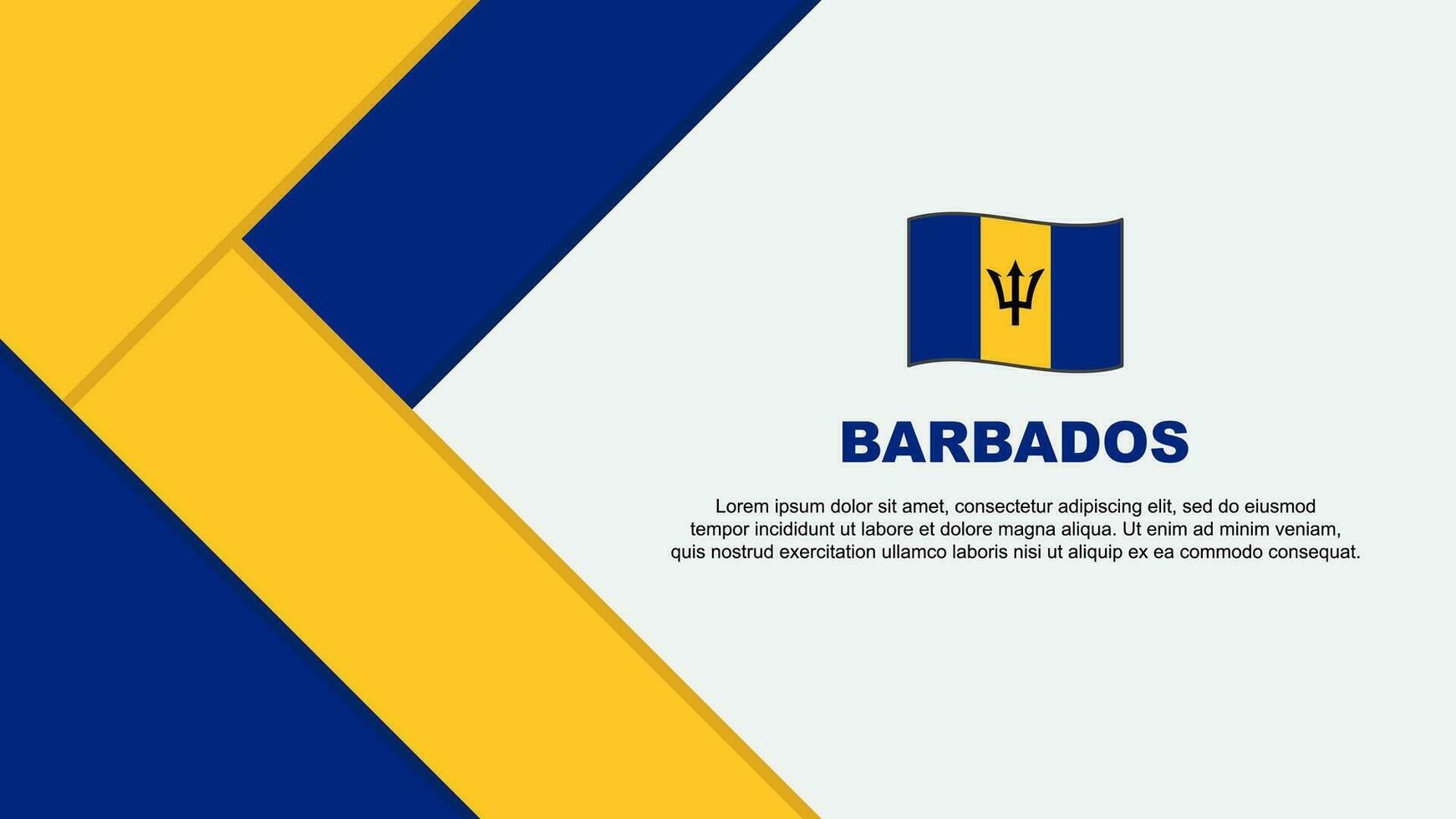 Barbados Flag Abstract Background Design Template. Barbados Independence Day Banner Cartoon Vector Illustration. Barbados Illustration