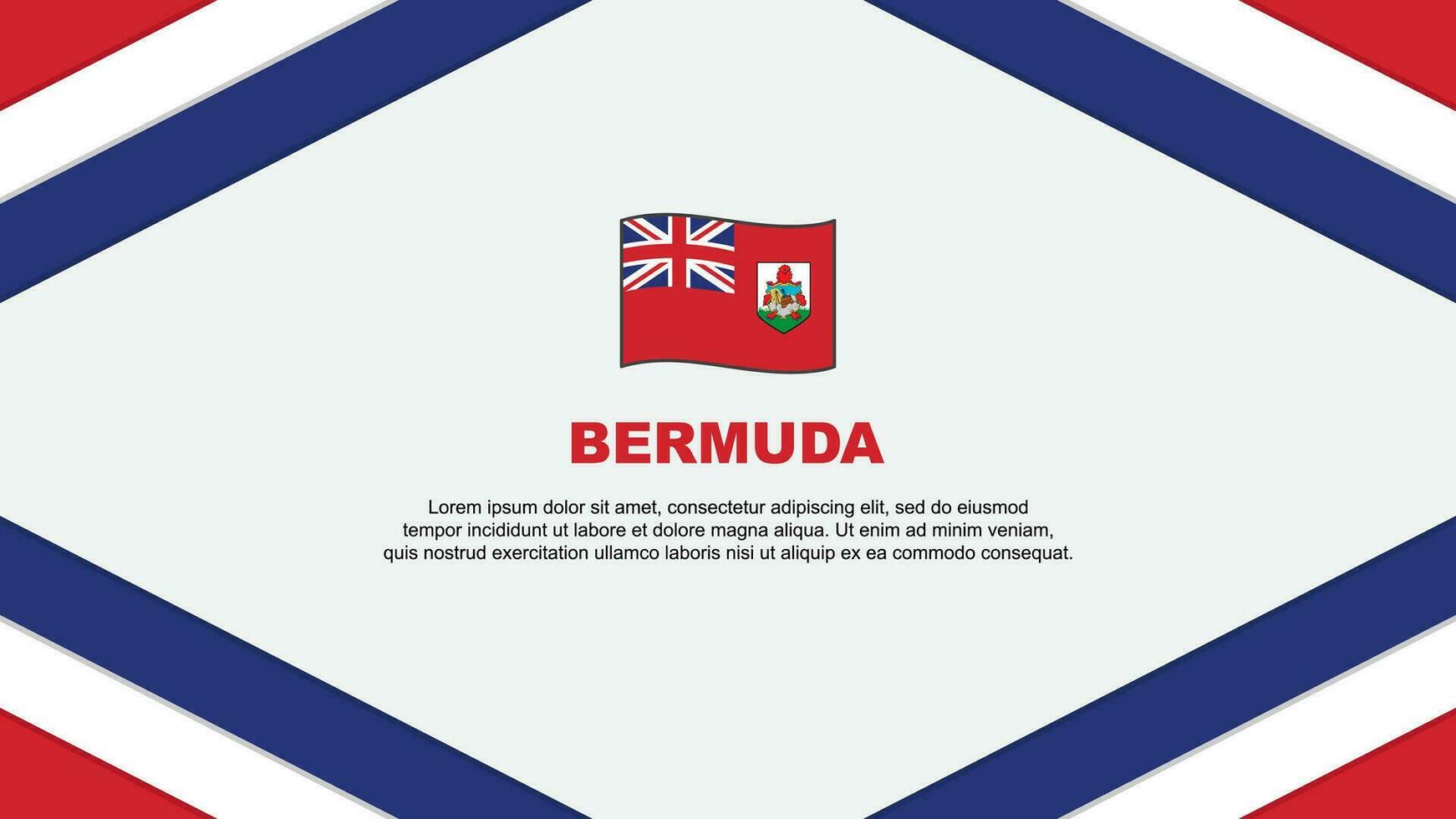 Bermuda Flag Abstract Background Design Template. Bermuda Independence Day Banner Cartoon Vector Illustration. Bermuda Template