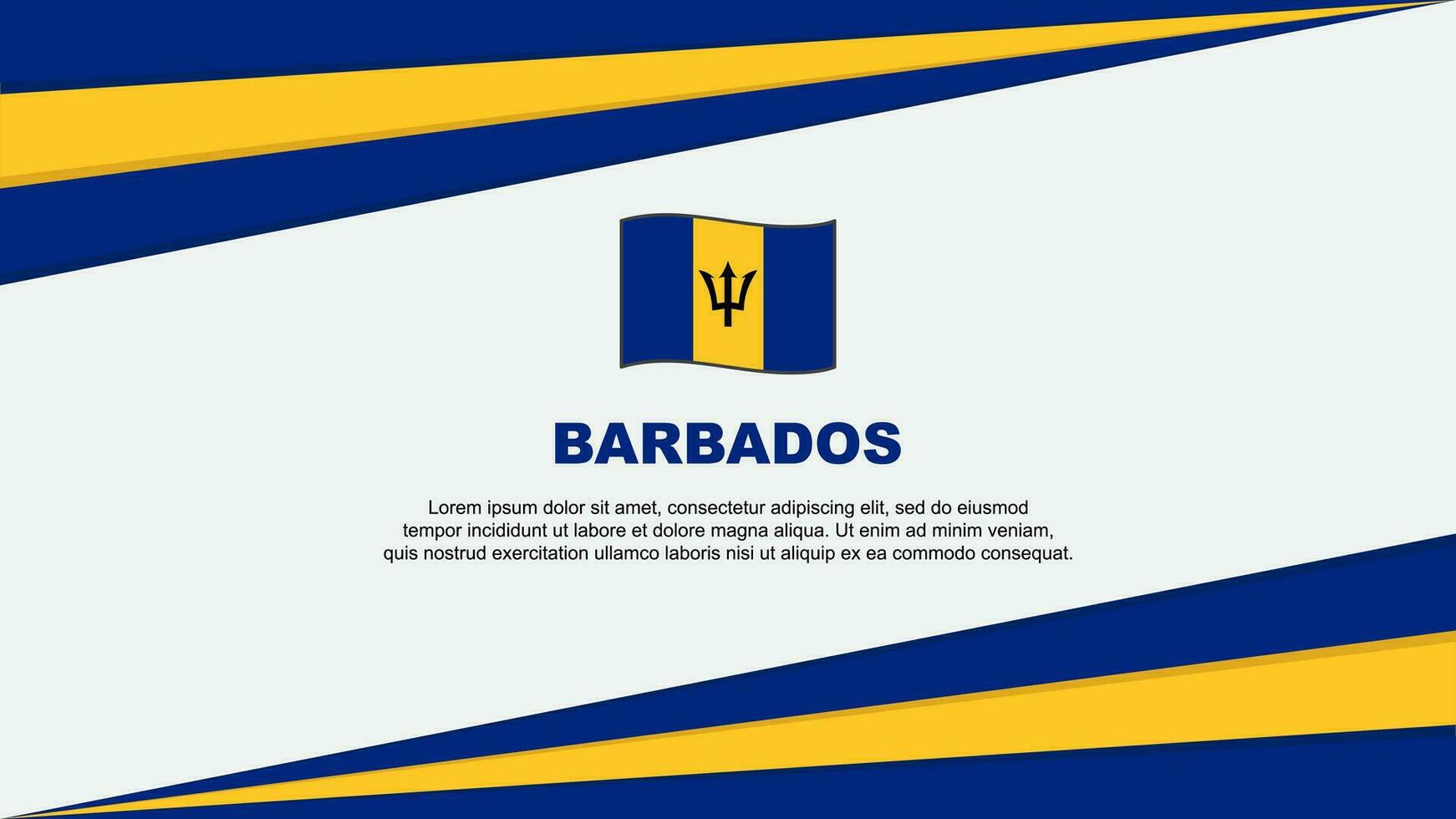 Barbados Flag Abstract Background Design Template. Barbados Independence Day Banner Cartoon Vector Illustration. Barbados Design
